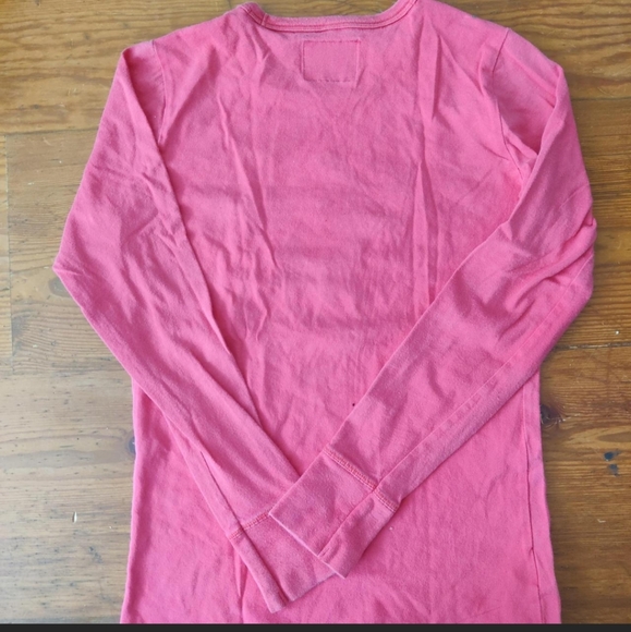 Y2K Abercrombie & Fitch hot pink baby tee  long sleeves - Picture 4 of 4